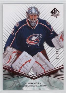 2011-12 SP Authentic - Rookie Extended Series - Parallel #R22 - Allen York /10