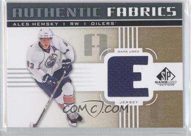 2011-12 SP Game Used Edition - Authentic Fabrics - Gold #AF-AH.4 - Ales Hemsky (E)