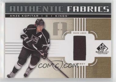 2011-12 SP Game Used Edition - Authentic Fabrics - Gold #AF-AK.2 - Anze Kopitar (I)