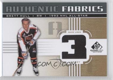 2011-12 SP Game Used Edition - Authentic Fabrics - Gold #AF-BH.3 - Brett Hull (3)