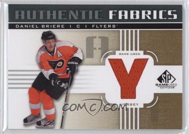 2011-12 SP Game Used Edition - Authentic Fabrics - Gold #AF-BR.3 - Daniel Briere (Y)