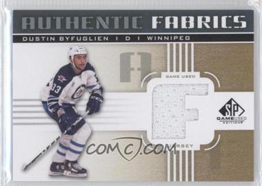 2011-12 SP Game Used Edition - Authentic Fabrics - Gold #AF-BY.3 - Dustin Byfuglien (F)