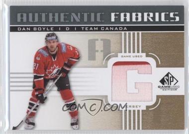 2011-12 SP Game Used Edition - Authentic Fabrics - Gold #AF-DB.1 - Dan Boyle (G)