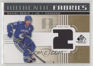 2011-12 SP Game Used Edition - Authentic Fabrics - Gold #AF-DS.3 - Daniel Sedin (2)