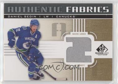 2011-12 SP Game Used Edition - Authentic Fabrics - Gold #AF-DS.3 - Daniel Sedin (2)