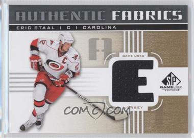 2011-12 SP Game Used Edition - Authentic Fabrics - Gold #AF-ES.E - Eric Staal (E)