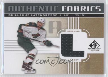2011-12 SP Game Used Edition - Authentic Fabrics - Gold #AF-GL.3 - Guillaume Latendresse (L)