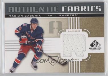 2011-12 SP Game Used Edition - Authentic Fabrics - Gold #AF-MG.1 - Marian Gaborik (R)