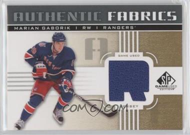 2011-12 SP Game Used Edition - Authentic Fabrics - Gold #AF-MG.1 - Marian Gaborik (R)