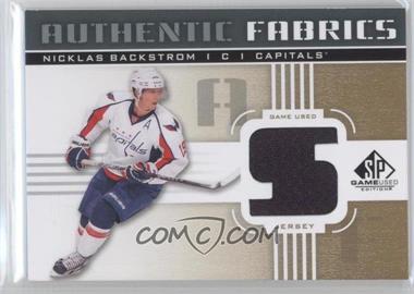 2011-12 SP Game Used Edition - Authentic Fabrics - Gold #AF-NB.S - Nicklas Backstrom (S)