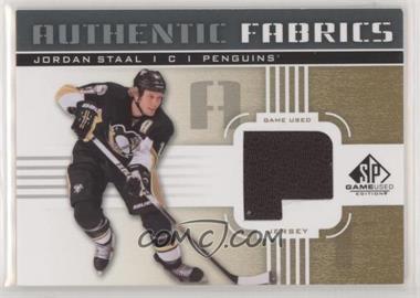 2011-12 SP Game Used Edition - Authentic Fabrics - Gold #AF-ST.1 - Jordan Staal (P) [Noted]