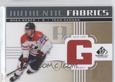 2011-12 SP Game Used Edition - Authentic Fabrics - Gold #AF-SW.1 - Shea Weber (G)