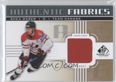 2011-12 SP Game Used Edition - Authentic Fabrics - Gold #AF-SW.4 - Shea Weber (D)