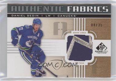 2011-12 SP Game Used Edition - Authentic Fabrics - Patch #AF-DS - Daniel Sedin /35