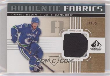2011-12 SP Game Used Edition - Authentic Fabrics - Patch #AF-DS - Daniel Sedin /35