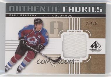 2011-12 SP Game Used Edition - Authentic Fabrics - Patch #AF-PA - Paul Stastny /35
