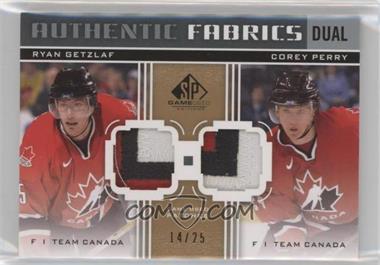 2011-12 SP Game Used Edition - Authentic Fabrics Dual - Patches #AF2-PG - Ryan Getzlaf, Corey Perry /25