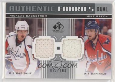 2011-12 SP Game Used Edition - Authentic Fabrics Dual #AF2-GB - Nicklas Backstrom, Mike Green /100