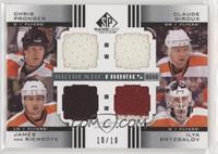 Chris Pronger, Claude Giroux, James van Riemsdyk, Ilya Bryzgalov #/10