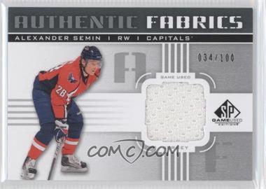 2011-12 SP Game Used Edition - Authentic Fabrics #AF-AS - Alexander Semin /100