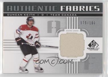 2011-12 SP Game Used Edition - Authentic Fabrics #AF-DK - Duncan Keith /100