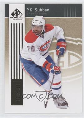 2011-12 SP Game Used Edition - [Base] - Gold #50 - P.K. Subban /100