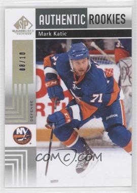 2011-12 SP Game Used Edition - [Base] - Silver Spectrum #102 - Authentic Rookies - Mark Katic /10