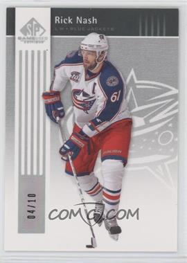 2011-12 SP Game Used Edition - [Base] - Silver Spectrum #25 - Rick Nash /10