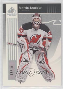 2011-12 SP Game Used Edition - [Base] - Silver Spectrum #56 - Martin Brodeur /10