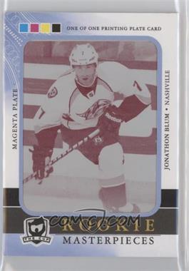 2011-12 SP Game Used Edition - [Base] - The Cup Masterpieces Printing Plate Magenta Framed #SPGU - 129 - Authentic Rookies - Jonathon Blum /1