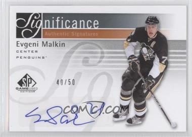 2011-12 SP Game Used Edition - SIGnificance #SIG-EM - Evgeni Malkin /50