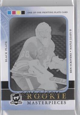 2011-12 SPx - [Base] - The Cup Masterpieces Printing Plate Black Framed #SPx-127 - Ben Scrivens /1