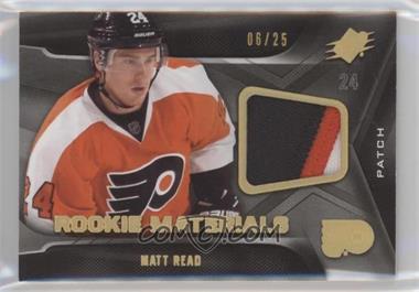 2011-12 SPx - Rookie Materials - Patch #RM-MR - Matt Read /25
