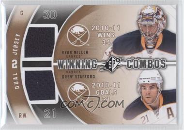 2011-12 SPx - Winning Combos #WC-MS - Drew Stafford, Ryan Miller