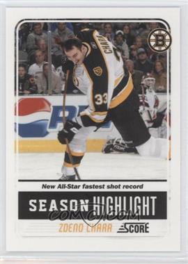 2011-12 Score - [Base] - Glossy #15 - Season Highlights - Zdeno Chara