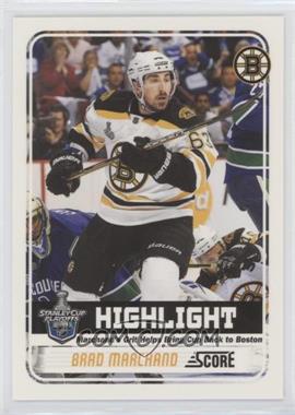 2011-12 Score - [Base] - Glossy #500 - Playoffs Highlight - Brad Marchand