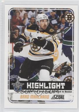 2011-12 Score - [Base] - Glossy #500 - Playoffs Highlight - Brad Marchand