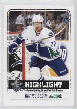 2011-12 Score - [Base] #499 - Playoffs Highlight - Daniel Sedin