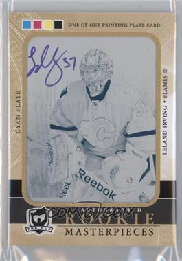 2011-12 Ultimate Collection - [Base] - The Cup Masterpieces Printing Plate Cyan Framed #ULT-125 - Autographed Ultimate Rookies - Leland Irving /1