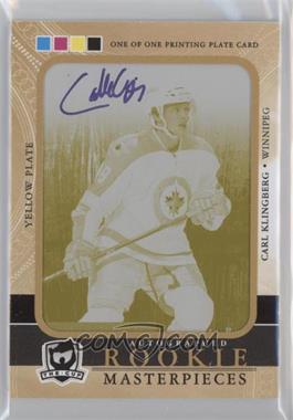 2011-12 Ultimate Collection - [Base] - The Cup Masterpieces Printing Plate Yellow Framed #ULT-116 - Autographed Ultimate Rookies - Carl Klingberg /1