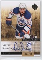 Autographed Ultimate Rookies - Anton Lander #/299