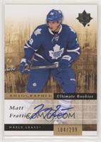 Autographed Ultimate Rookies - Matt Frattin #/299