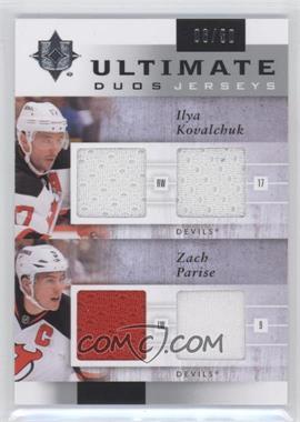 2011-12 Ultimate Collection - Ultimate Duos Jerseys #UDJ-KP - Ilya Kovalchuk, Zach Parise /50