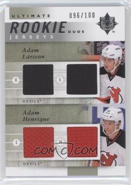 2011-12 Ultimate Collection - Ultimate Rookie Duos Jerseys #URJ2-HL - Adam Larsson, Adam Henrique /100