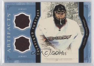 2011-12 Upper Deck Artifacts - Treasured Swatches - Blue #TS-JH - Jonas Hiller /135