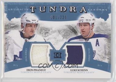 2011-12 Upper Deck Artifacts - Tundra Tandems Dual Jerseys - Blue #TT2-PS - Dion Phaneuf, Luke Schenn /225