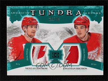 2011-12 Upper Deck Artifacts - Tundra Tandems Dual Jerseys - Green Patches #TT2-LE - Nicklas Lidstrom, Jonathan Ericsson /50