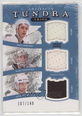 2011-12 Upper Deck Artifacts - Tundra Trios Jerseys - Blue #TT3-STAR - Mike Ribeiro, Kari Lehtonen, Alex Goligoski /149