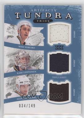 2011-12 Upper Deck Artifacts - Tundra Trios Jerseys - Blue #TT3-STAR - Mike Ribeiro, Kari Lehtonen, Alex Goligoski /149