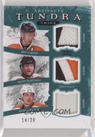 Jeff Carter, Daniel Briere, Scott Hartnell #/20